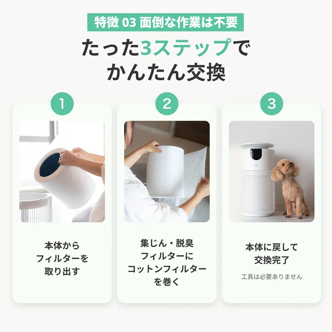 集じん・脱臭フィルター&コットンフィルターセット