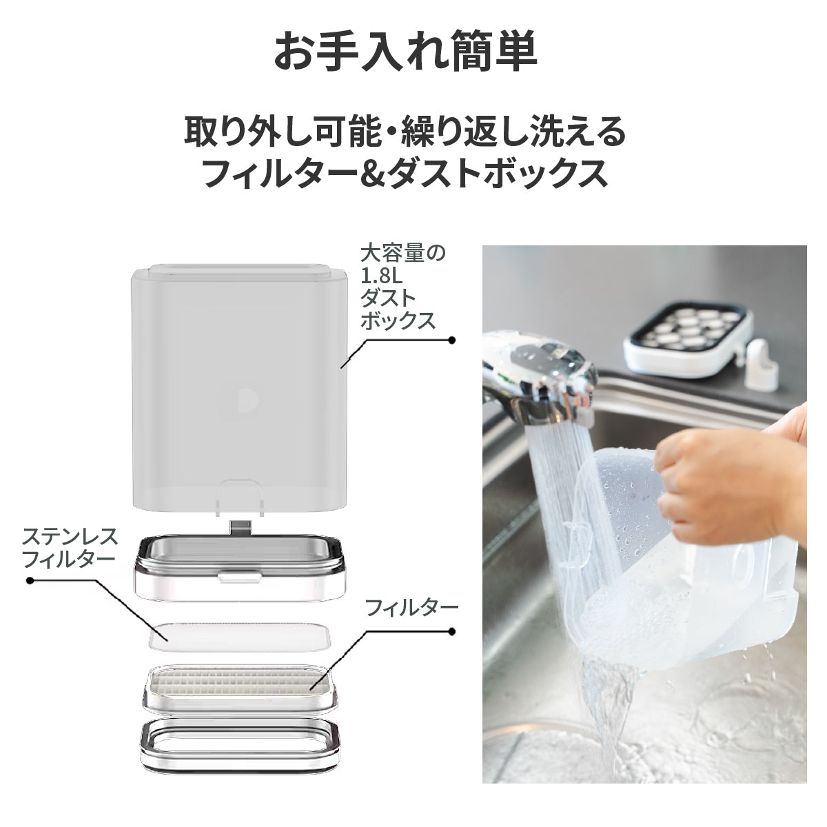 ドライヤーにもなるグルーミング掃除機
