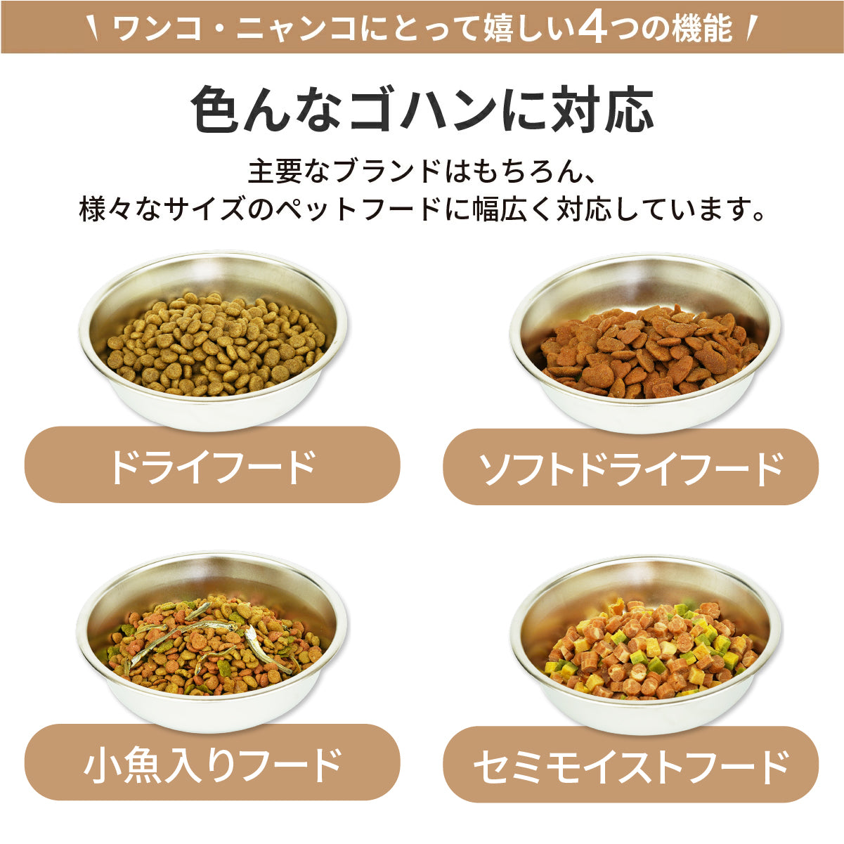 MOFMORE 自動給餌器 5L Amazon | 2種類出せる MOFMORE 自動給餌器 猫 犬 2匹 音声録音