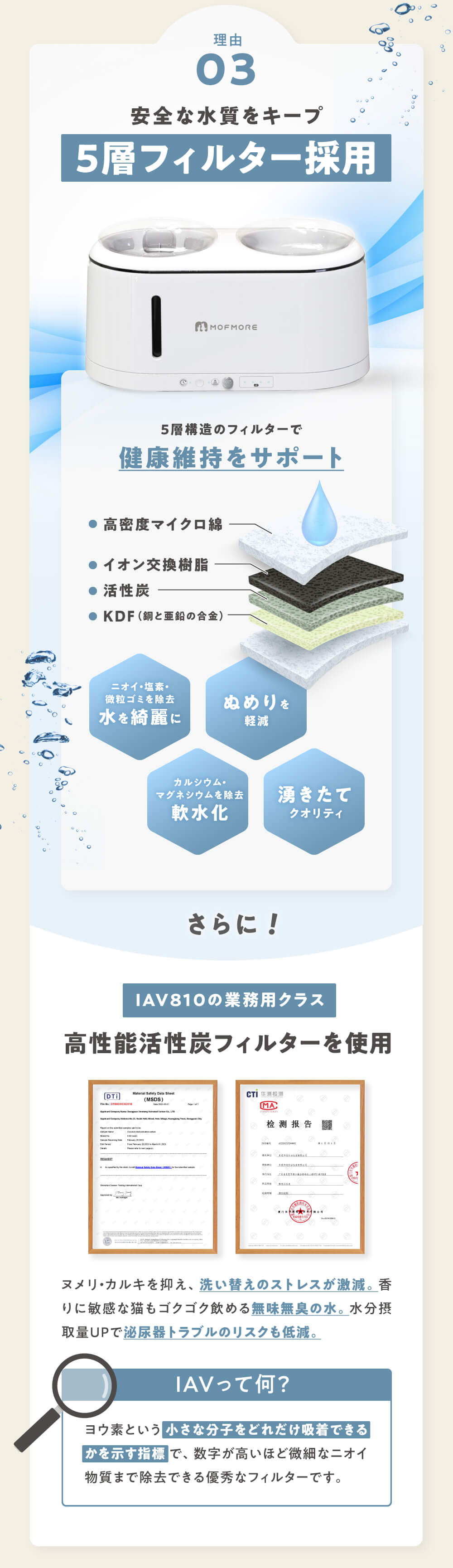 これ１台でお水もゴハンもあげられる猫・犬用浄水給水器