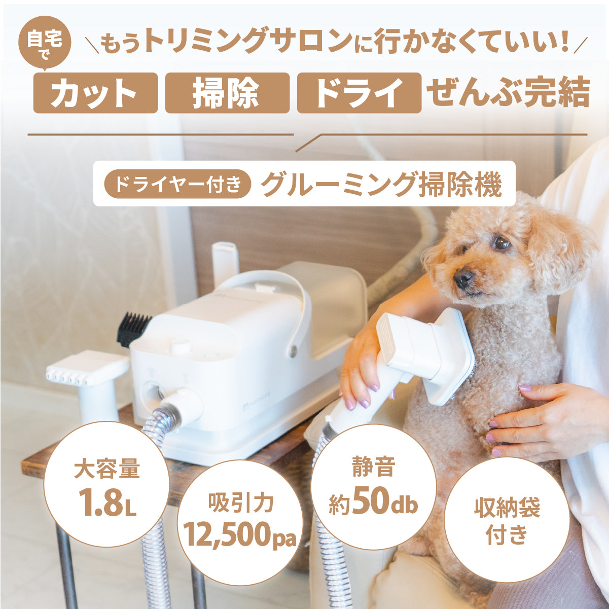 【新品未開封】MOFMORE ペット用 ドライヤー バリカン グルーミング掃除機 ドライヤーにもなるグルーミング掃除機 – MOFMORE