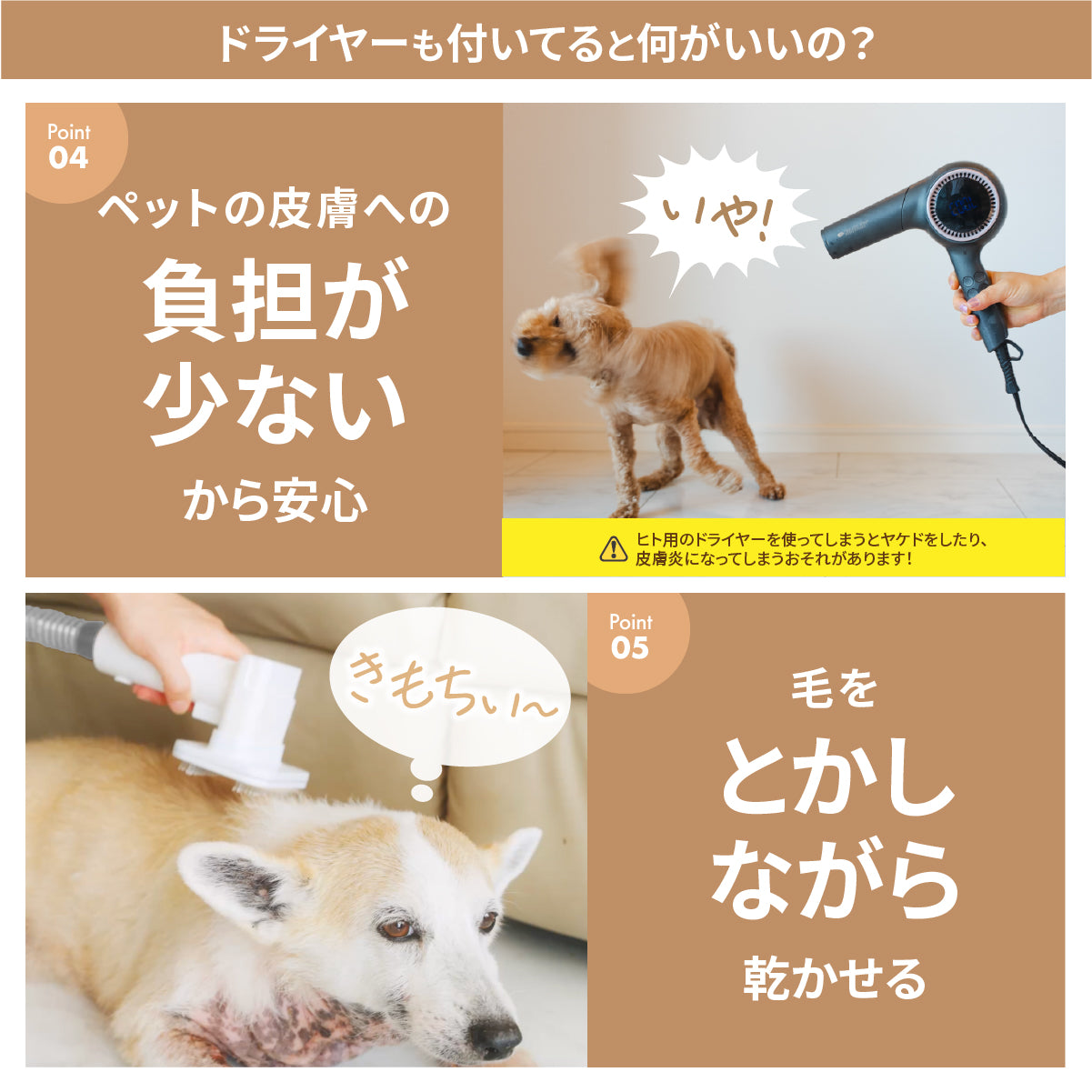 MOFMORE トリムドライ -ドライヤーにもなるグルーミング掃除機-